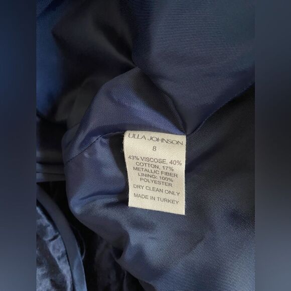 ULLA JOHNSON metallic midi dress size 8 - Picture 11 of 12